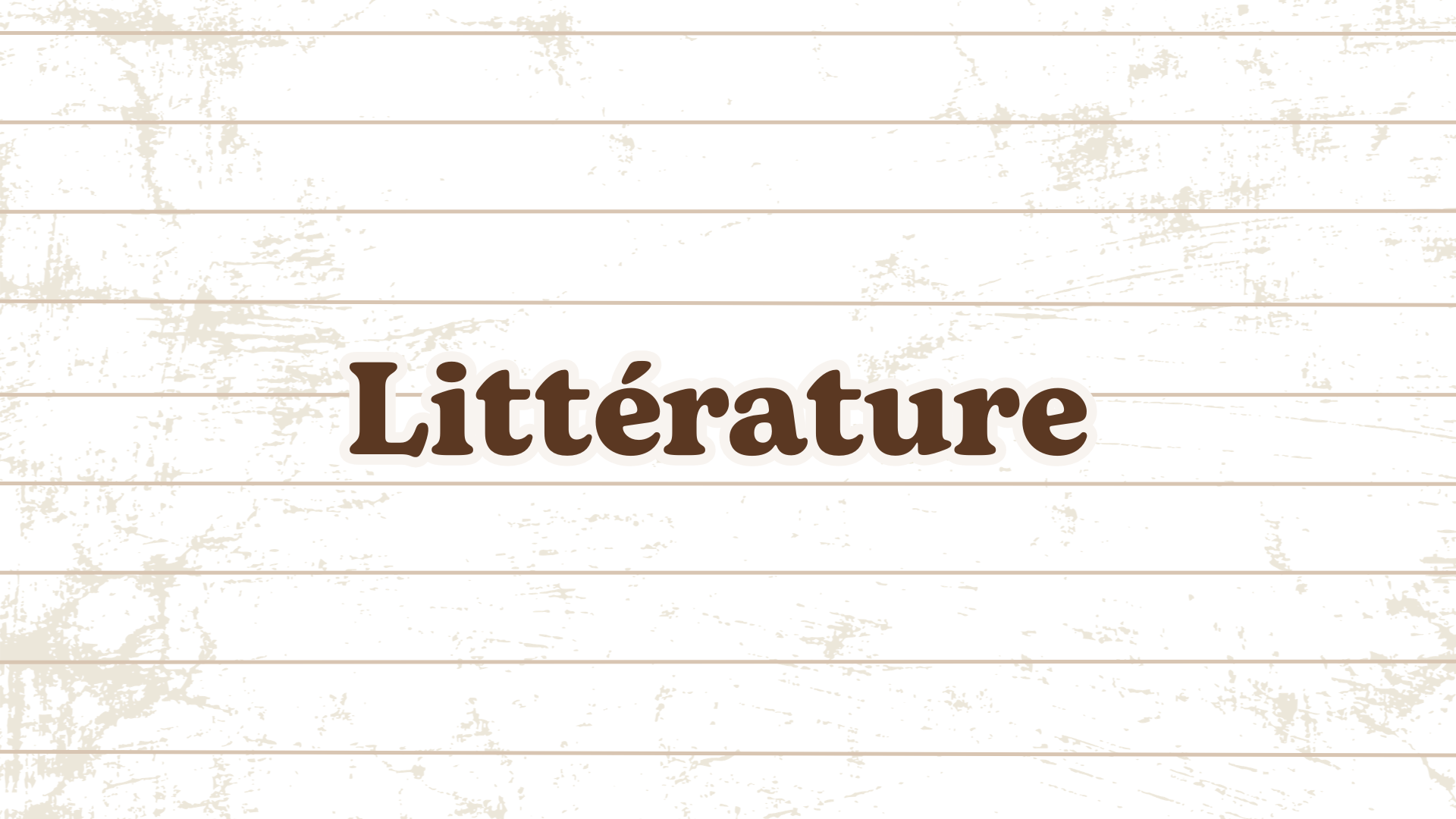 Littérature