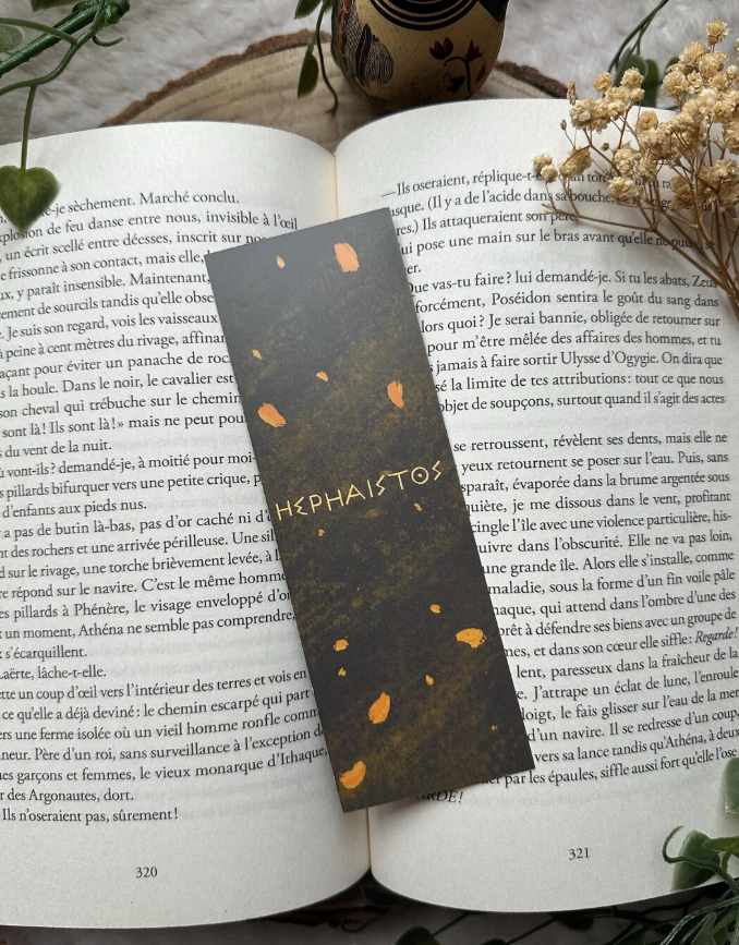 Marque-page dieu Héphaïstos – Le feu de la création