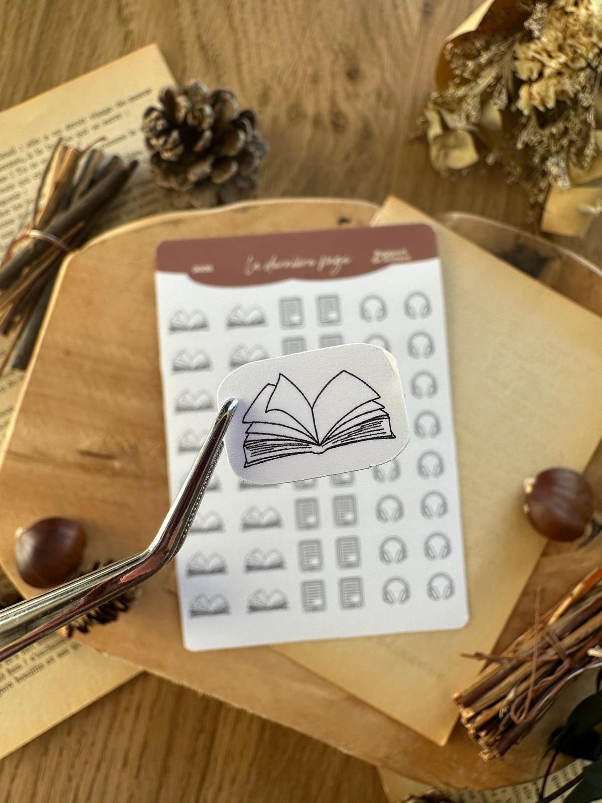 Planche de stickers supports de lecture