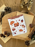 Planche de stickers automne gourmand