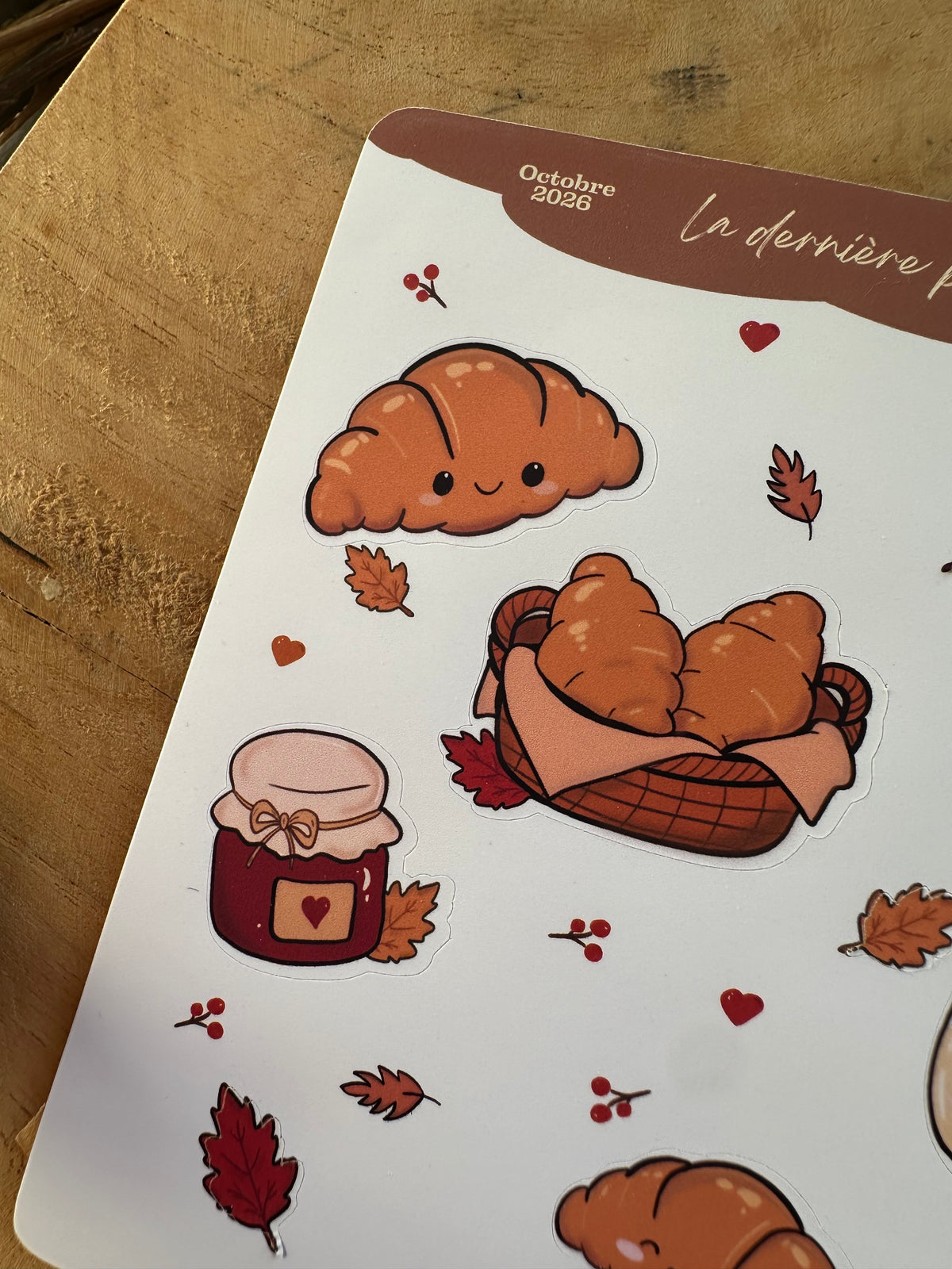 Planche de stickers automne gourmand