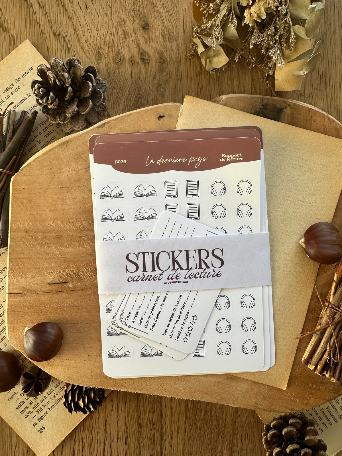 Kit de stickers carnet de lecture
