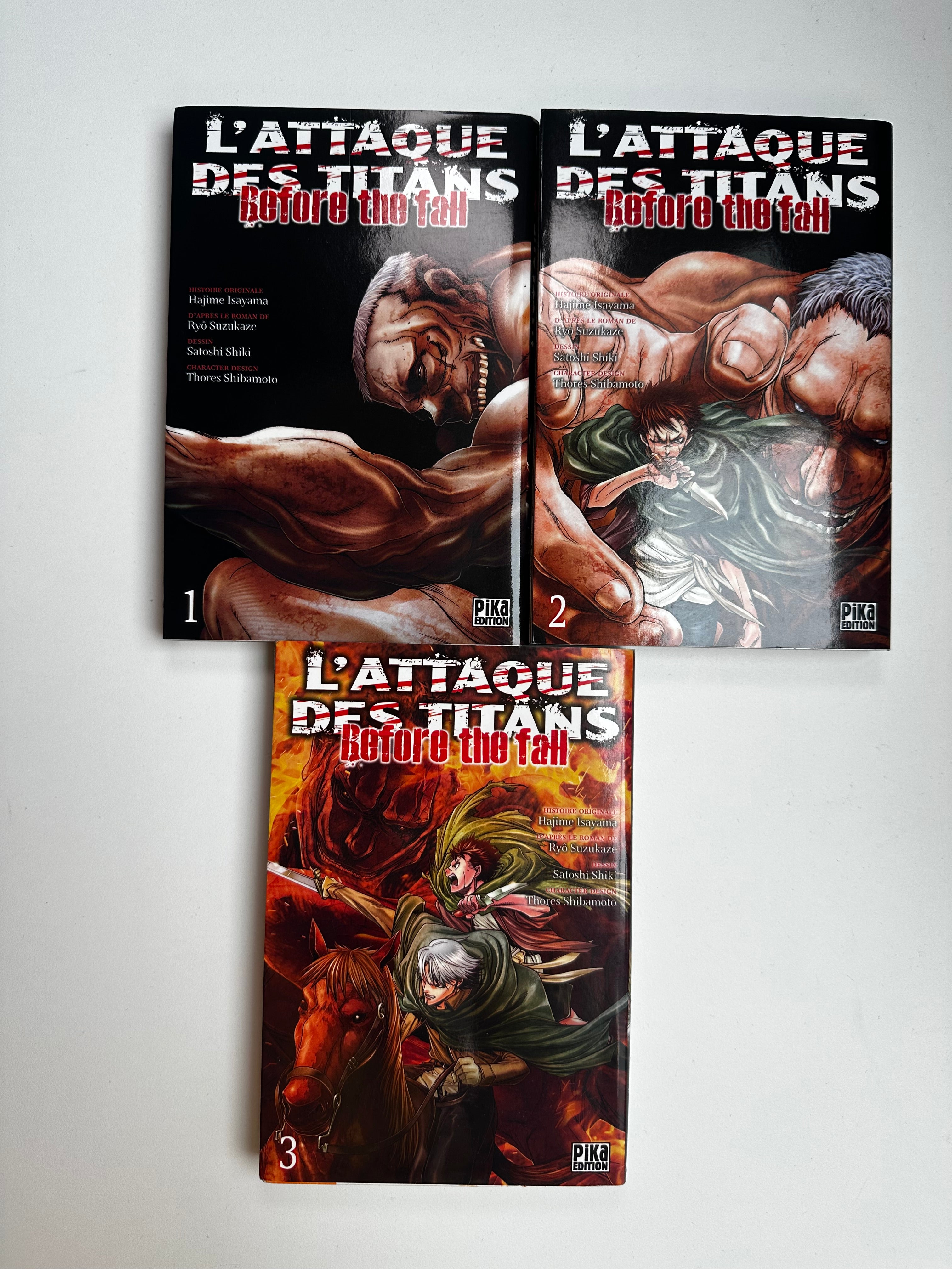 L’Attaque des Titans Before the Fall – Tomes 1 à 3 - Manga - Occasion