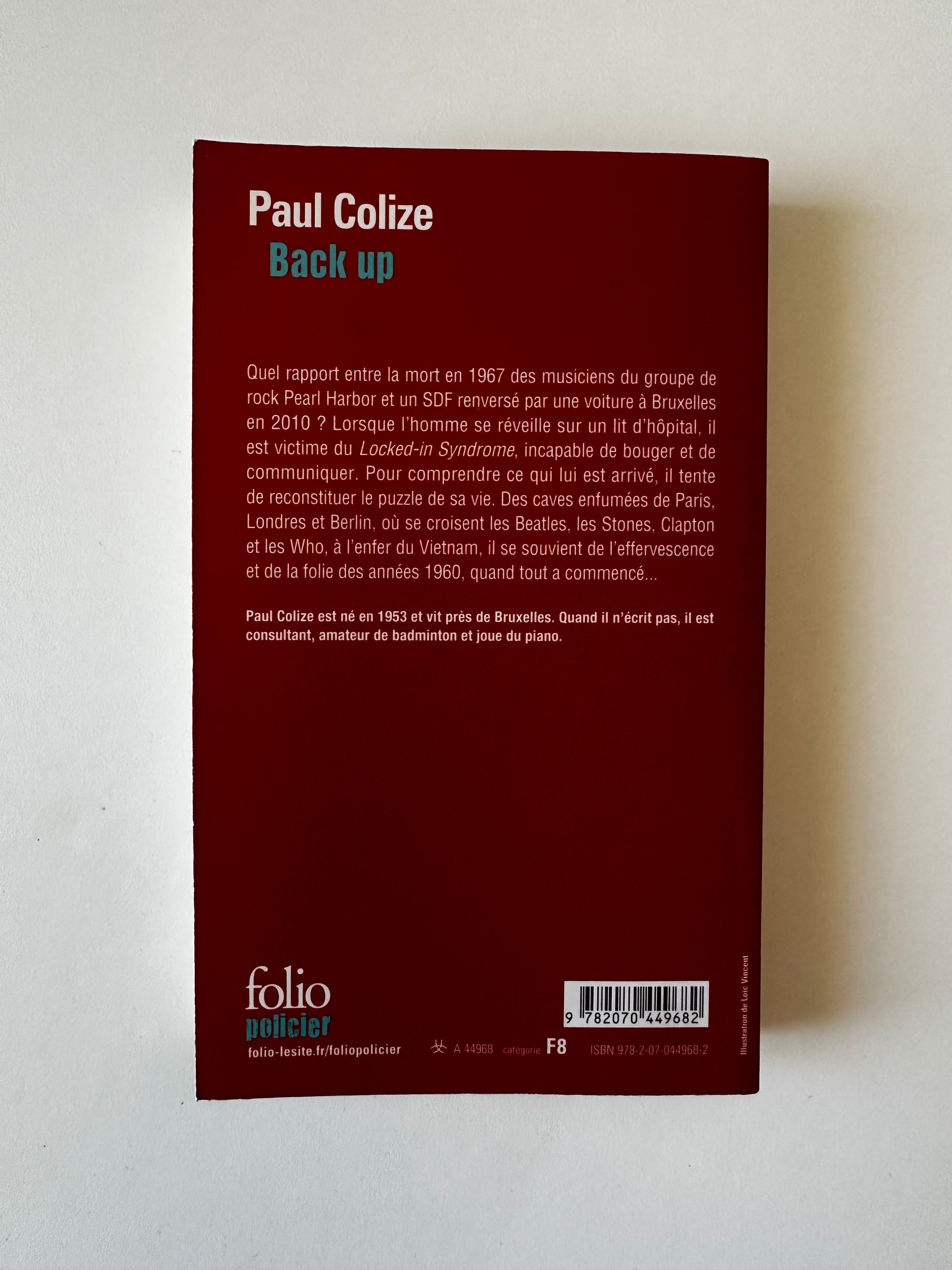 Back Up - Paul Colize - Poche occasion