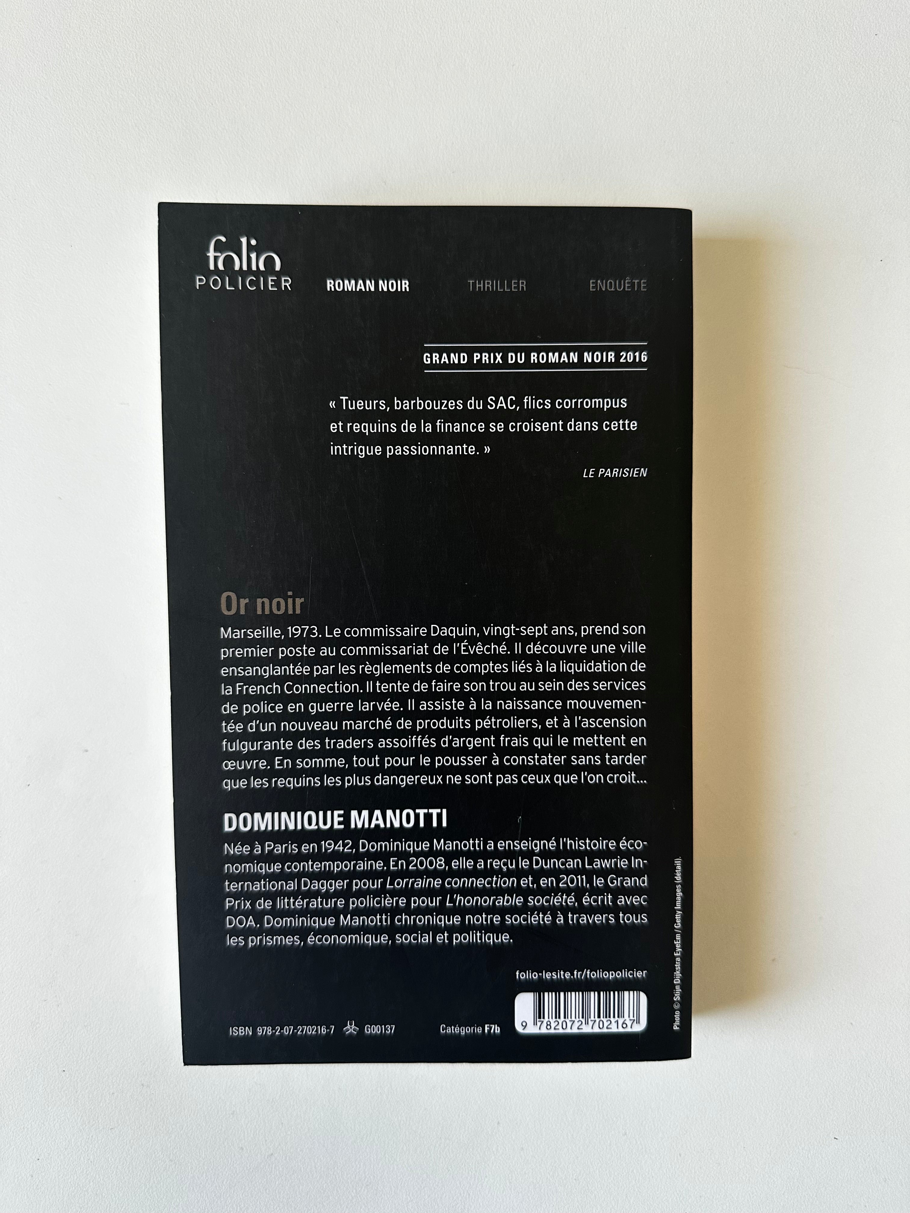 Or noir - Dominique Manotti - Poche occasion