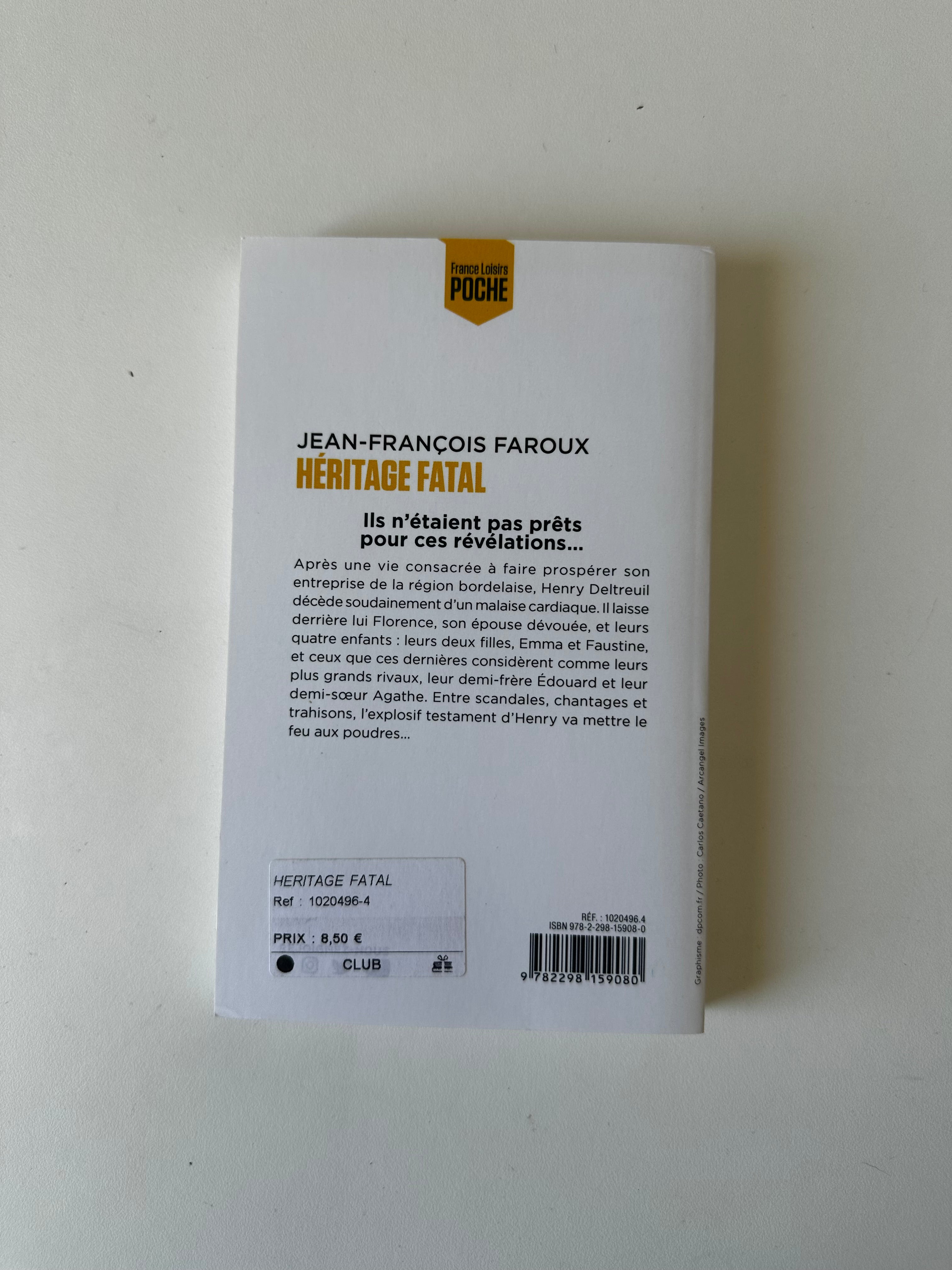 Héritage fatal - Jean-François Faroux - Poche occasion