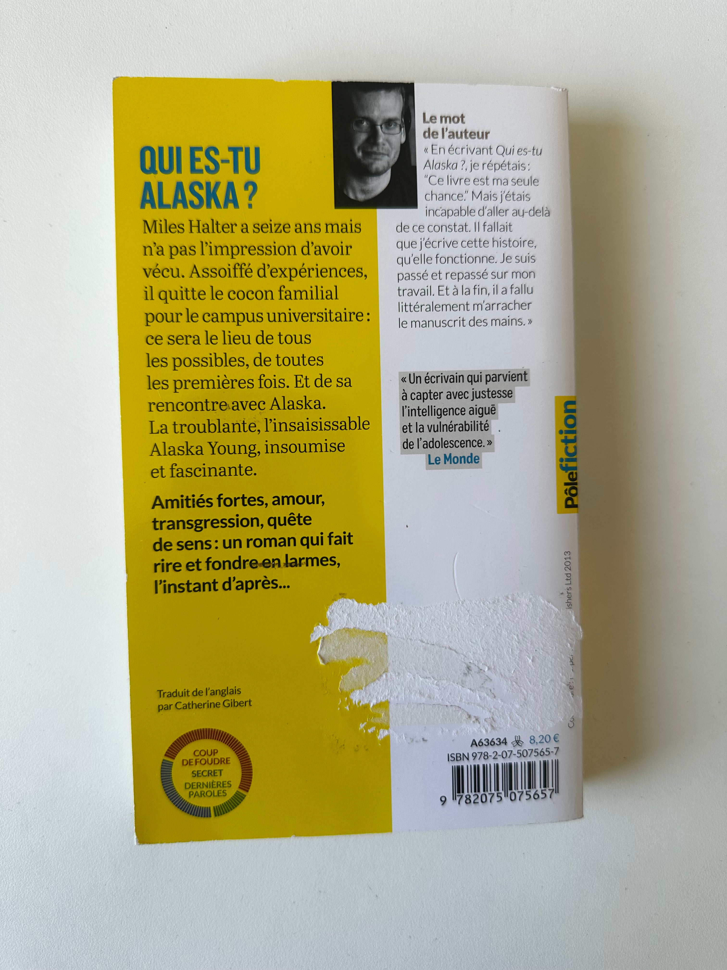 Où es-tu Alaska ? de John Green - Occasion