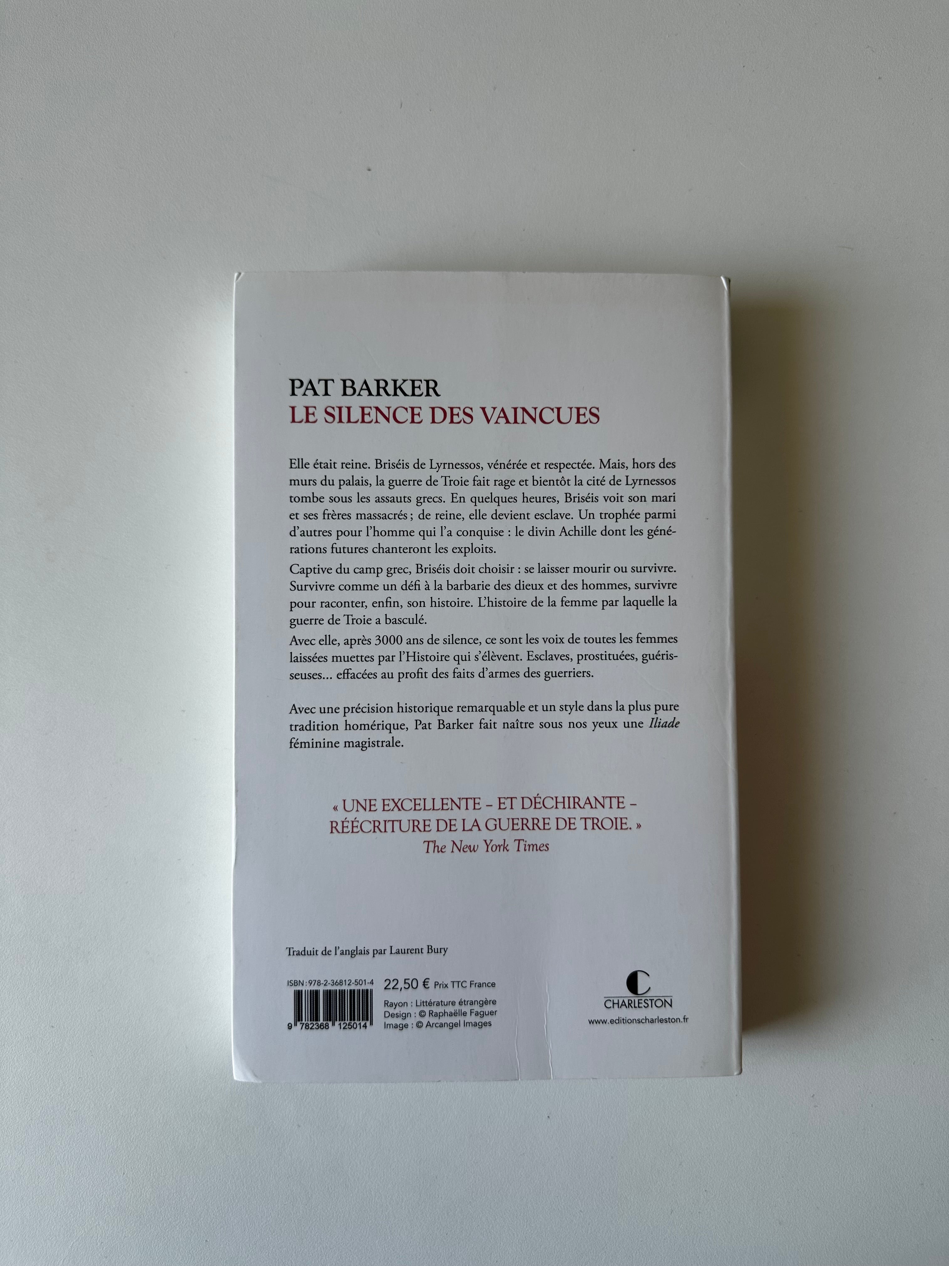 Le Silence des vaincues de Pat Barker - Occasion
