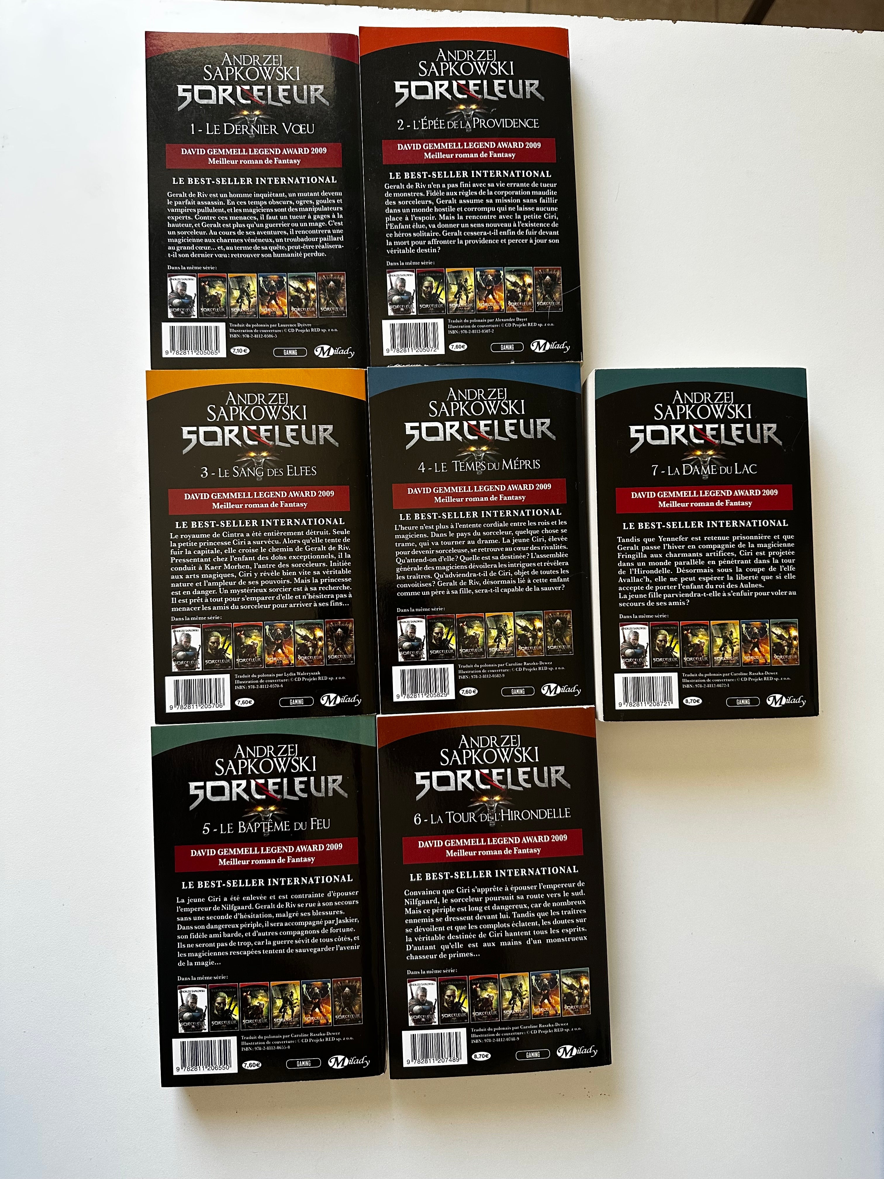 Le Sorceleur – Tomes 1 à 7 (Intégrale en 7 volumes) de Andrzej Sapkowski - Occasion